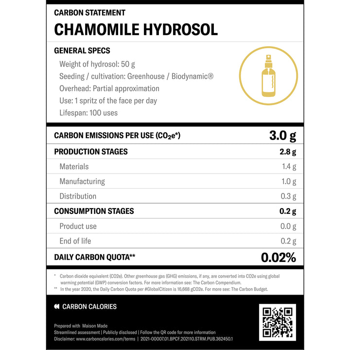 GERMAN CHAMOMILE ~ Biodynamic® Hydrosol
