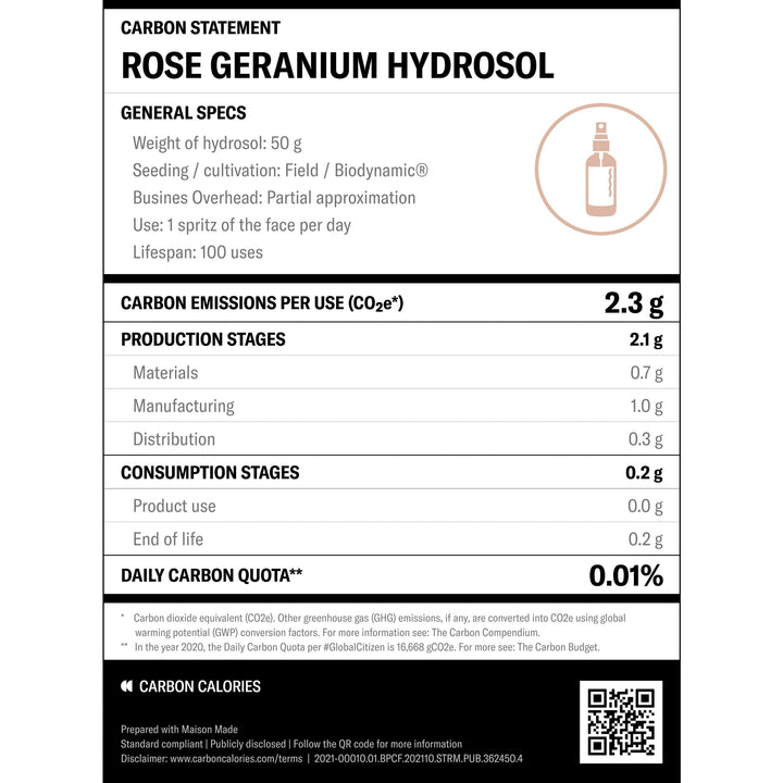 ROSE GERANIUM ~ Biodynamic® Hydrosol